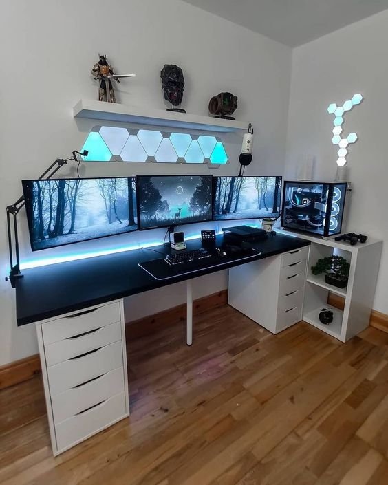 sắp xếp dàn pc gaming đẹp