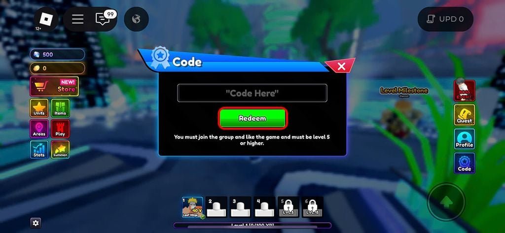 code Anime Rangers X cach nhập