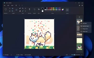 Paint sẽ sớm bổ sung thêm chức năng Layers và Transparency